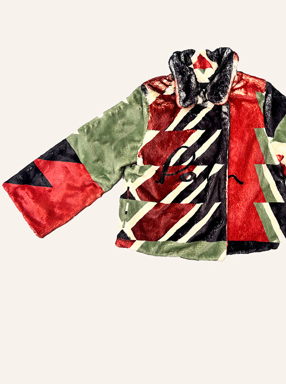 Faux Fur Aztec Coat