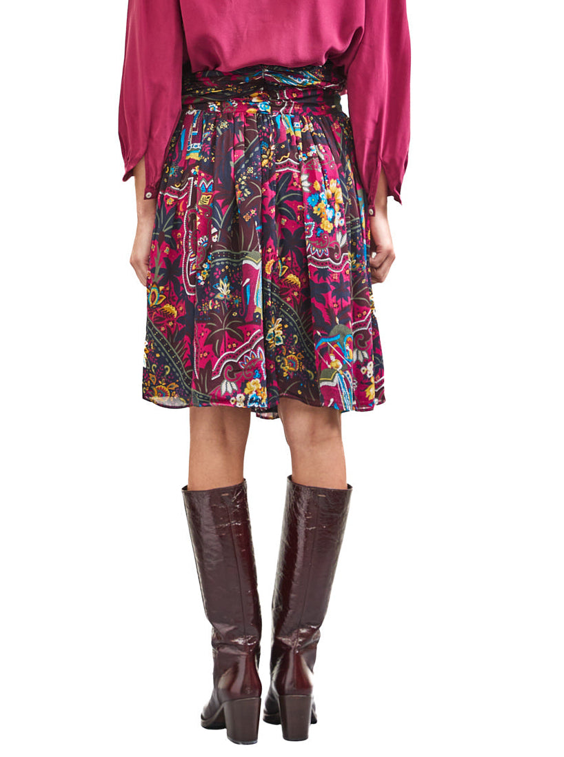 Skirt Paisley Print Plum