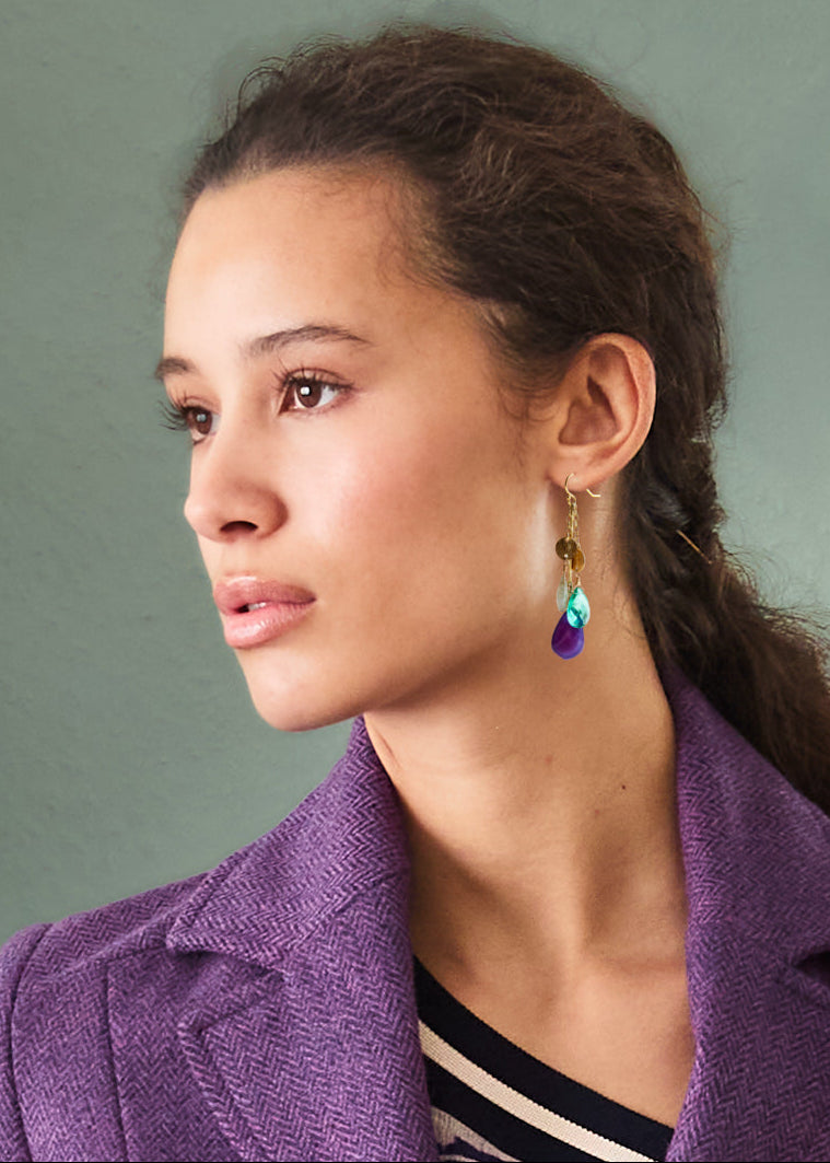 EARRINGS BOHO PURPLE