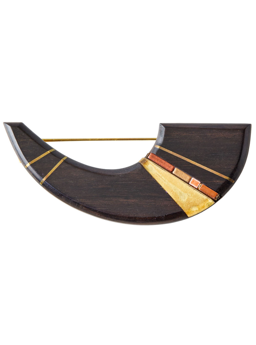 Langani brooch wood