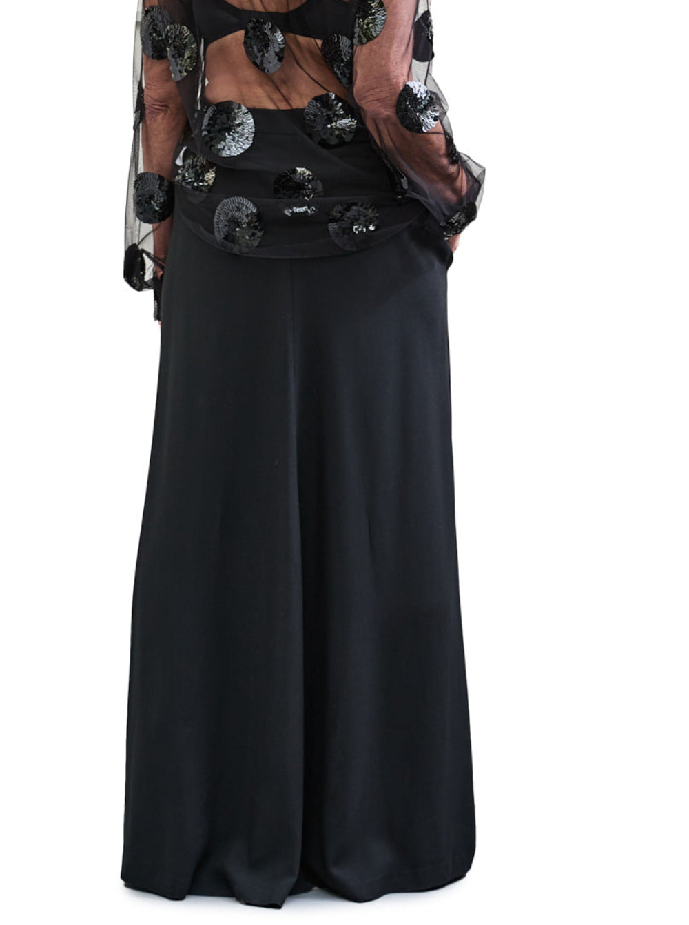 Black Tie Skirt Pants