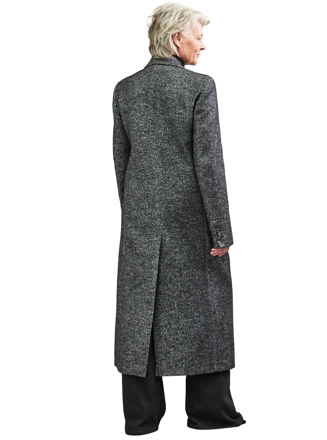 Long Wool Tweed Coat