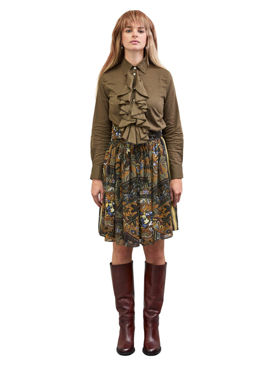 Skirt Paisley Print Olive