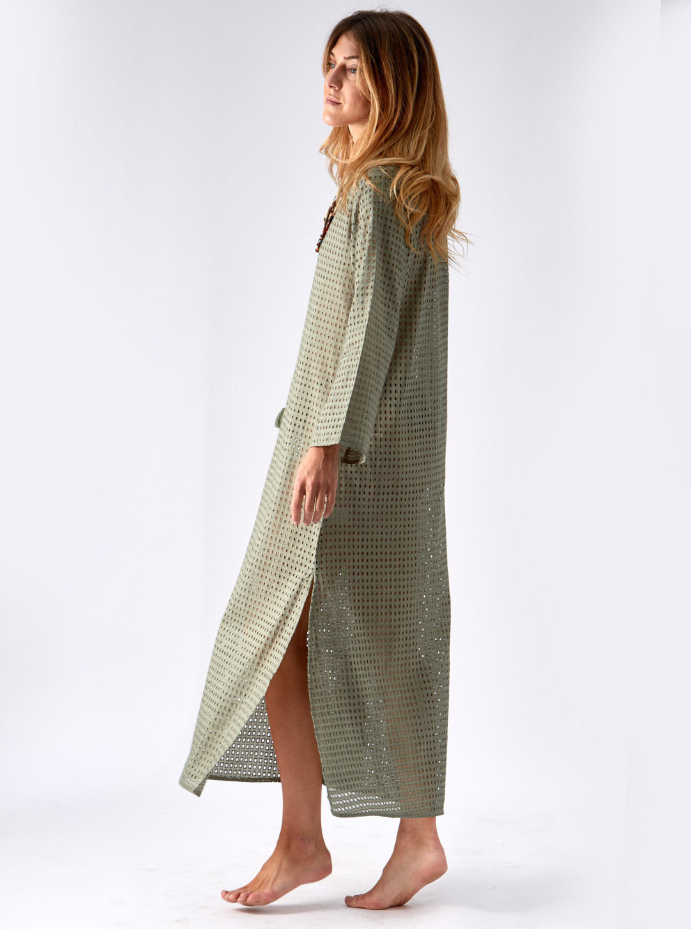 Cotton Kaftan Kaki