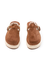 Load image into Gallery viewer, clogs in brown suede