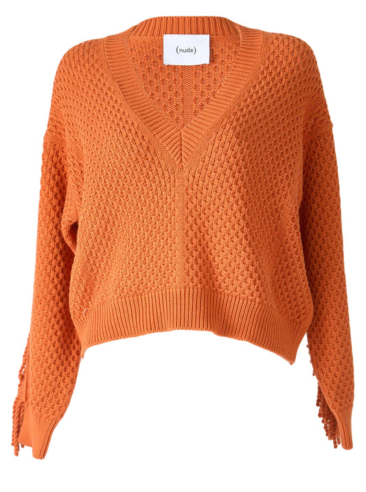 Cotton Fringe Pullover Spice
