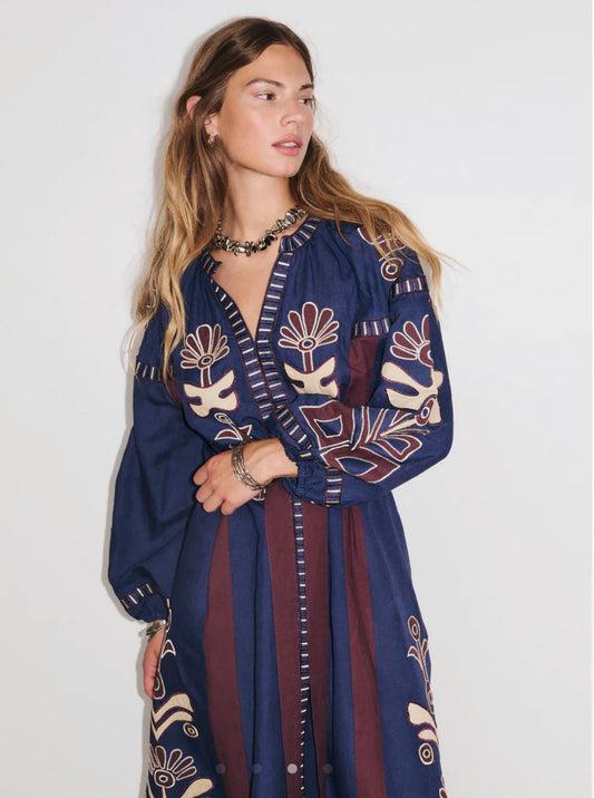 Boho Dress Anouck Navy