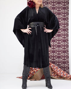 kimono dress black