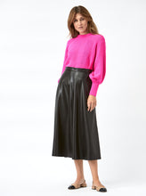 Load image into Gallery viewer, Faux Leather Skirt Black