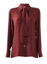 Load image into Gallery viewer, Tie-up blouse Cardinal