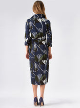 Load image into Gallery viewer, Hepburn Dress in abstract debussy navy