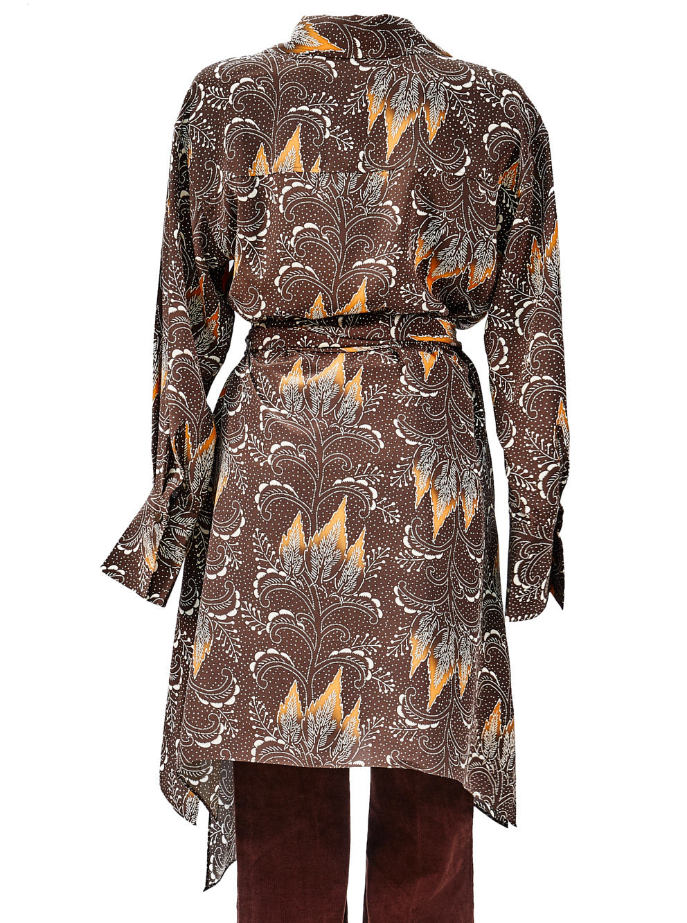 Dress feathers in silk
