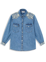 Afbeelding in Gallery-weergave laden, Embroidered Western Cotton Shirt
