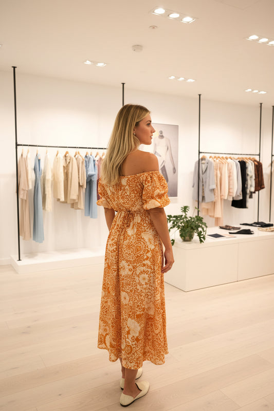 Natuba Dress in Orange
