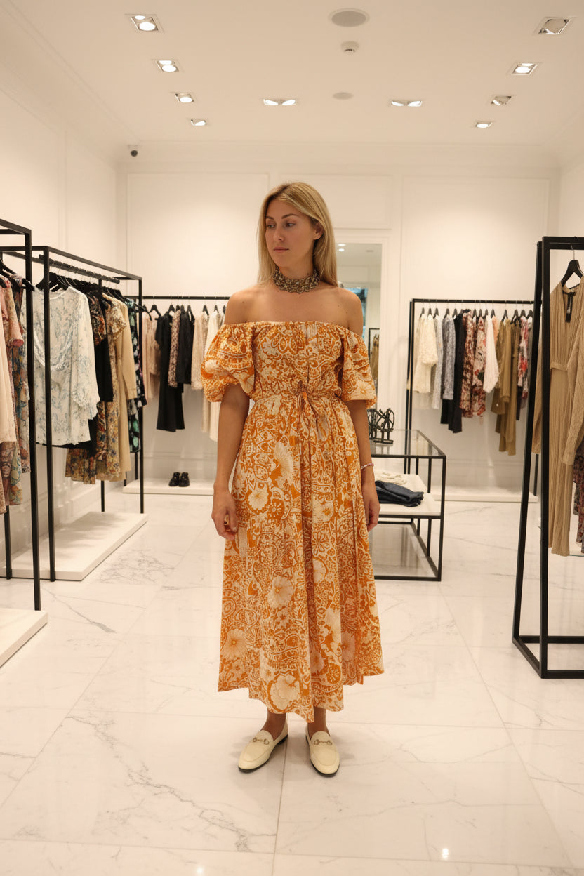 Natuba Dress in Orange