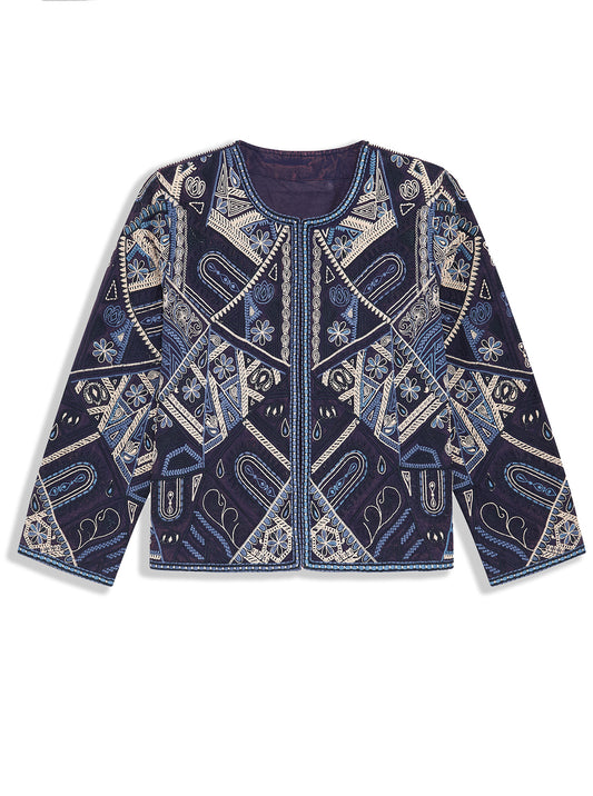 Maison Hotel Embroidered Jacked Deep Indigo