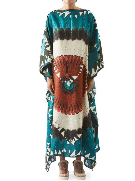 KAFTAN SILK AIGLE VERT