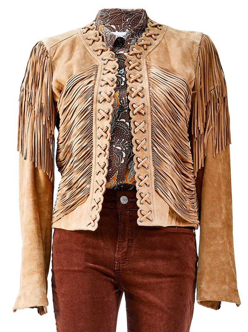 Suede Fringe Jacket