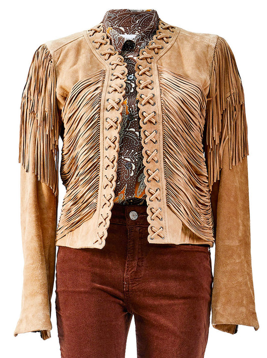 Suede Fringe Jacket