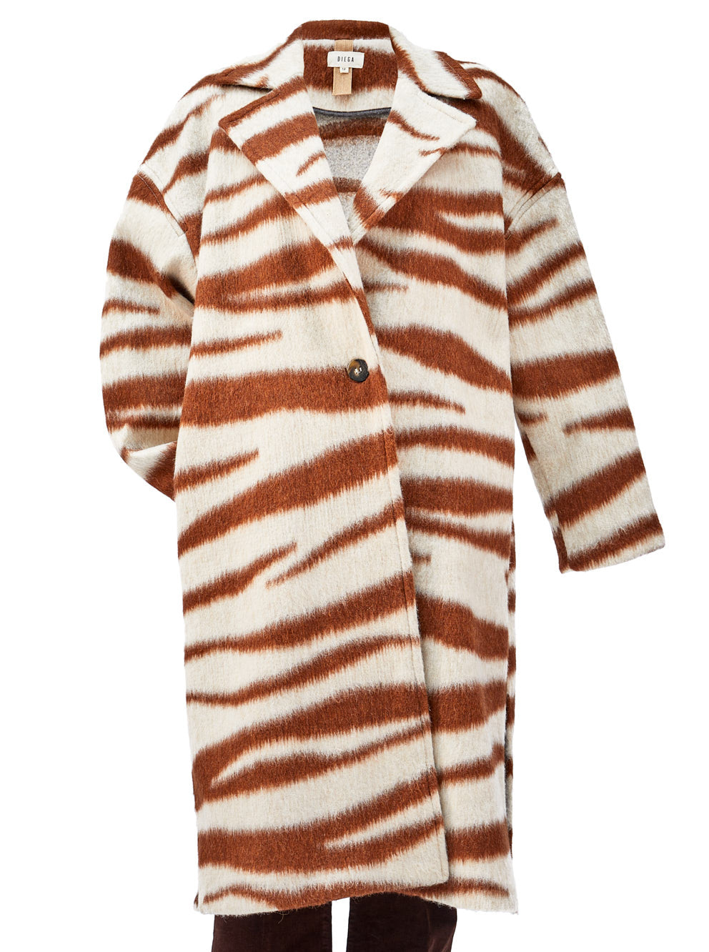 Zebra Printed Coat Caramel