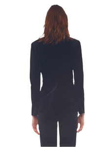 Jacket Velours Stretch in Black