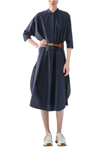 Kimono dress cotton navy