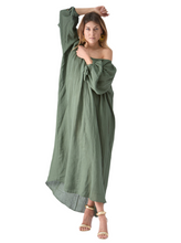 Load image into Gallery viewer, dress linen army