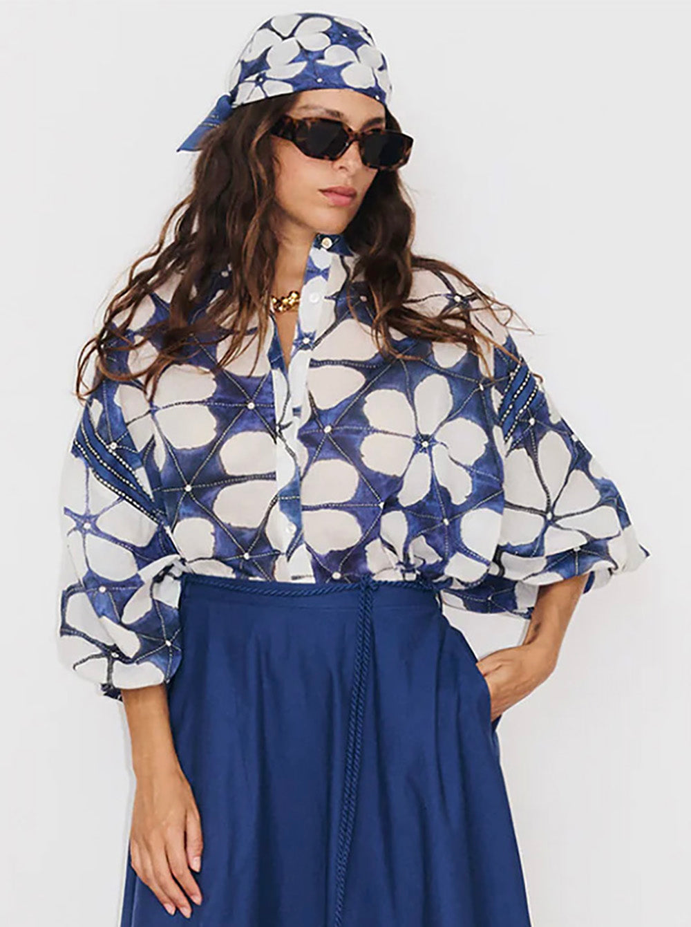 Shirt Lotus Blue Cotton