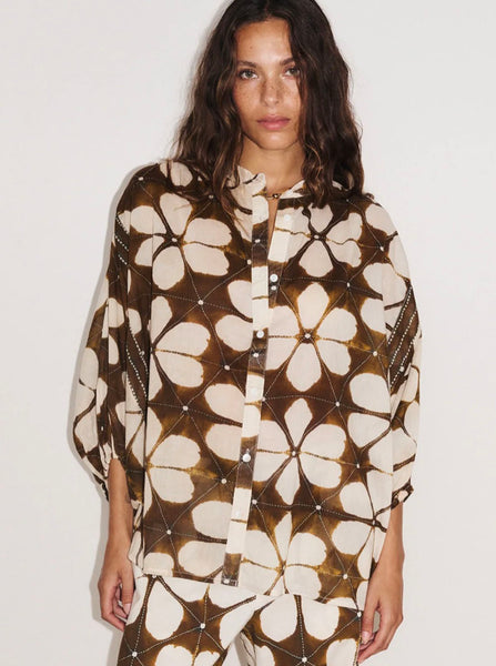 Lotus Cotton Brown Top