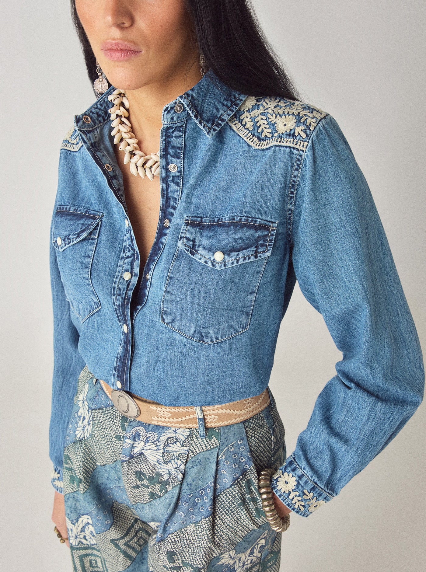 Embroidered Western Cotton Shirt
