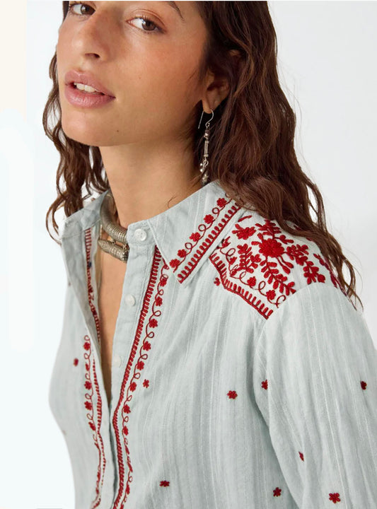 Shirt Cotton Salinger Blue