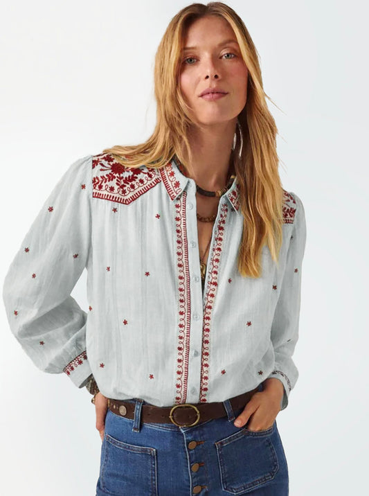 Shirt Cotton Salinger Blue