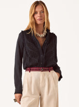 Load image into Gallery viewer, Broderie Black Cotton Shirt
