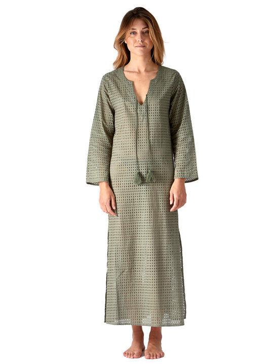 Cotton Kaftan Kaki