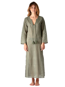 kaftan dress in green