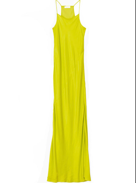 dress long Serena in lime