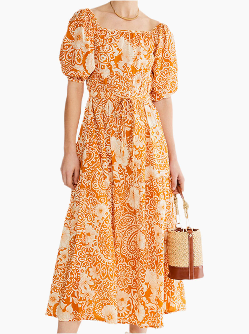 Natuba Dress in Orange