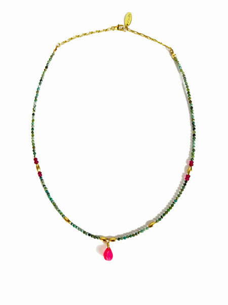 necklace Turqoise and Ruby