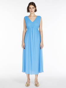 dress crêpe in blue