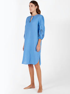 dress linen in blue