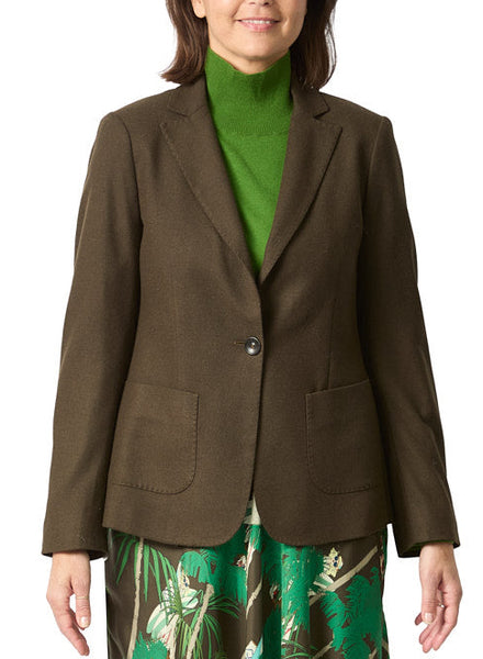 jacket in dark moss green