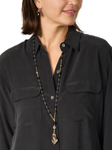 Load image into Gallery viewer, earrings onyx with pearl