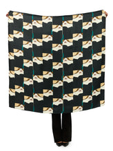 Load image into Gallery viewer, silk scarf face in black