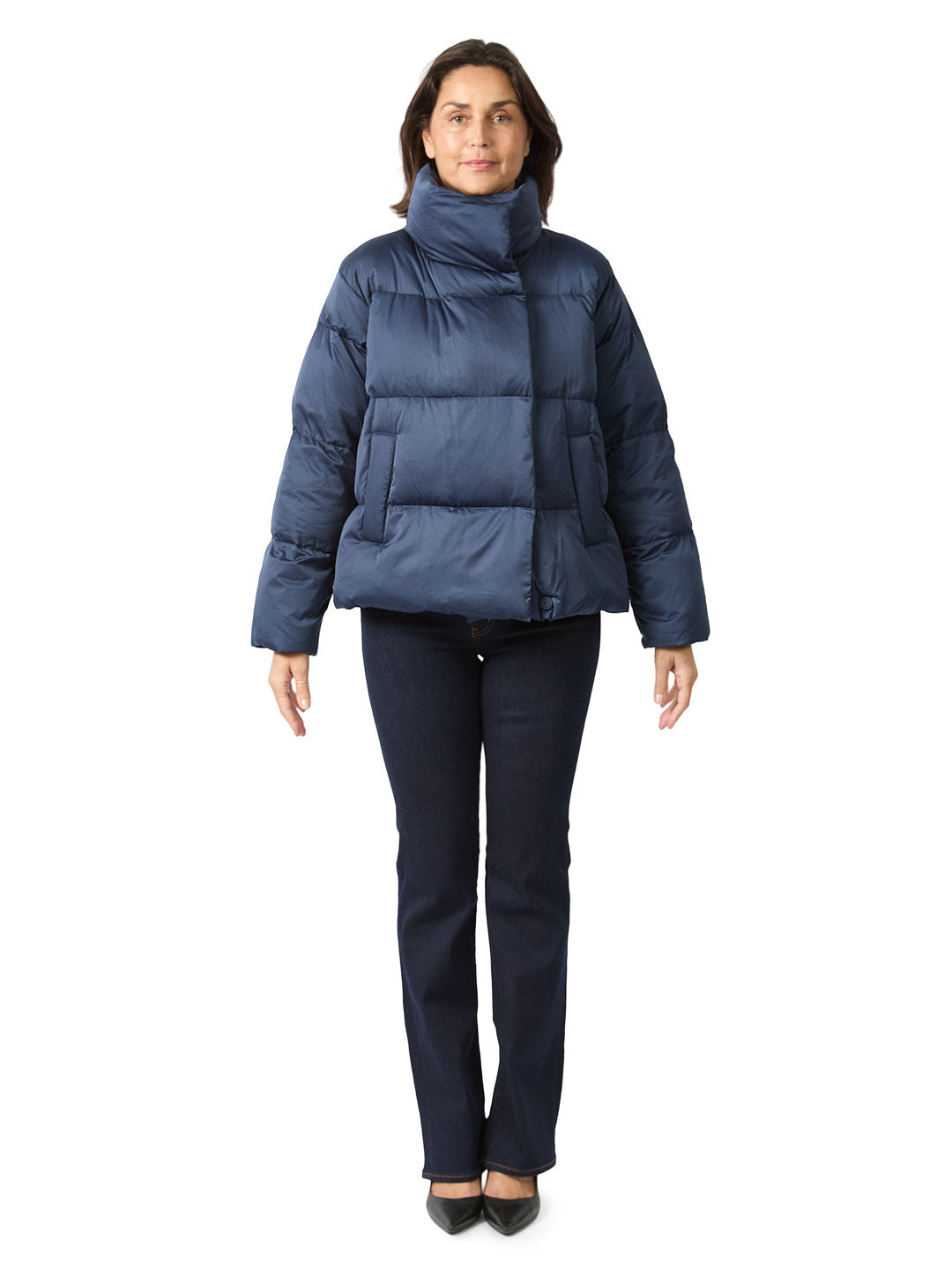 Short Padding Blue Jacket