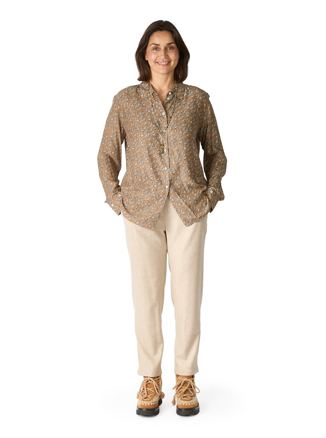 Trousers Wool Cream
