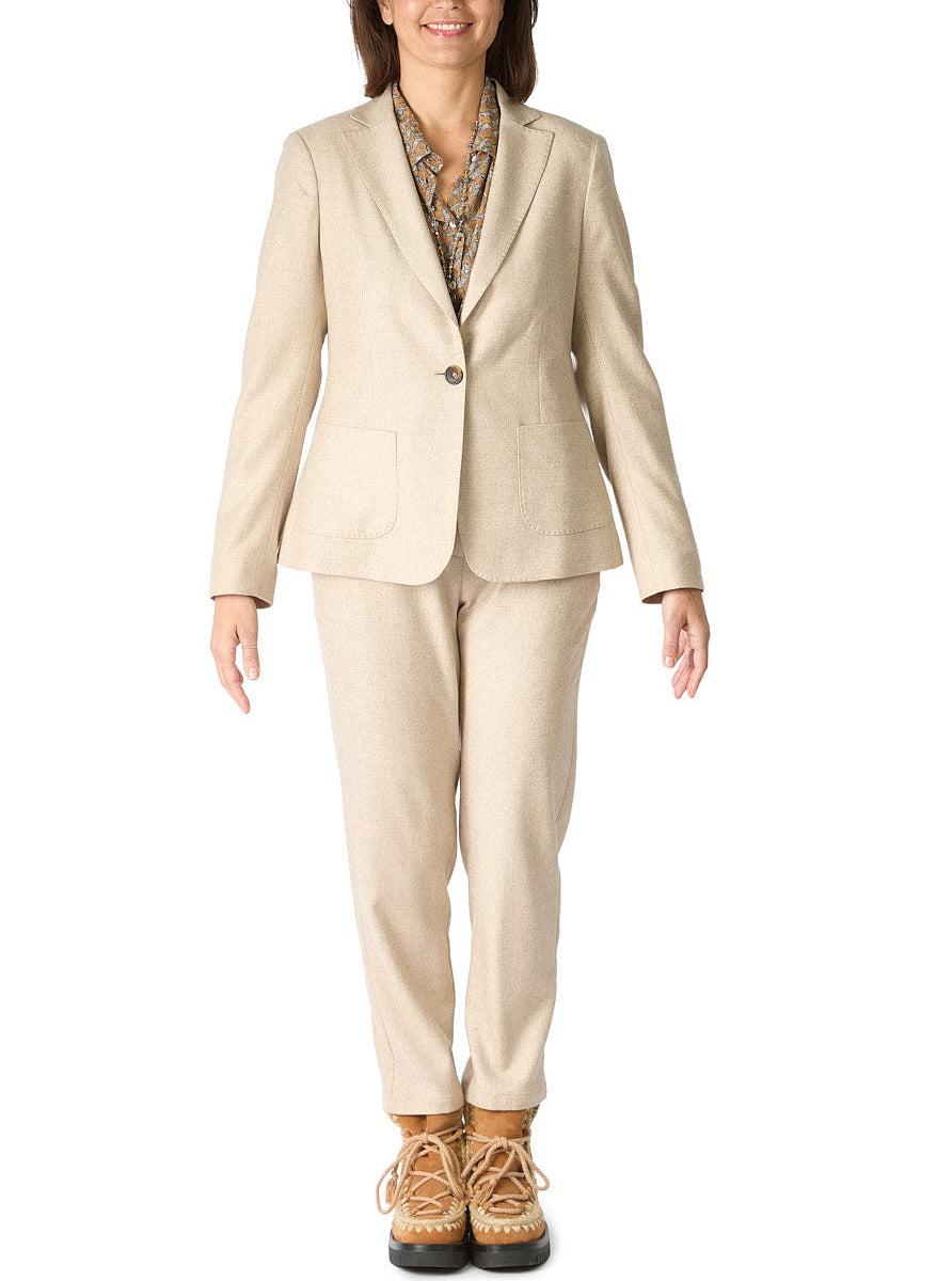 Trousers Wool Cream