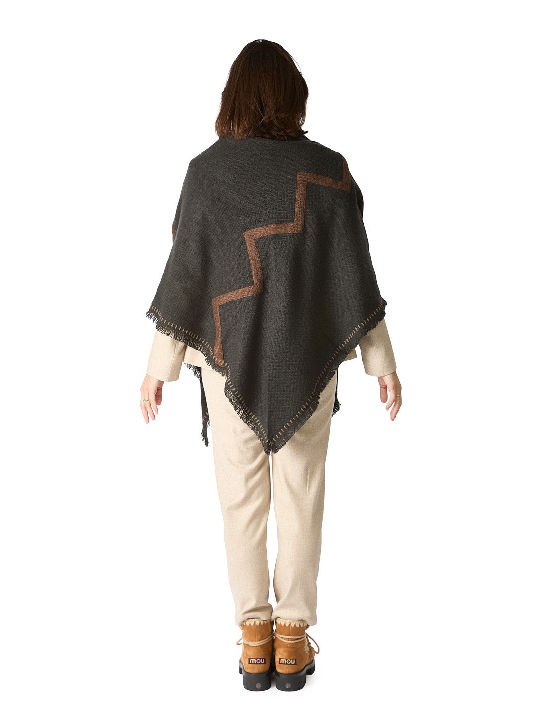 Charcoal Wool Cape