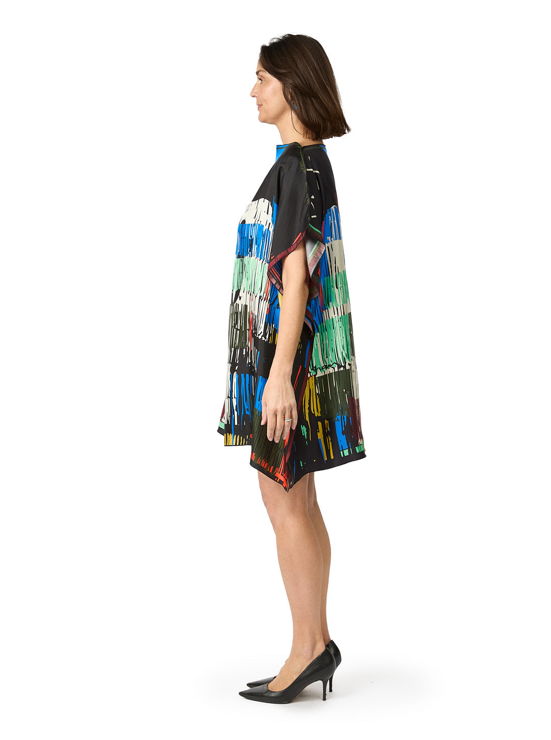 Pop Art Black Short Caftan