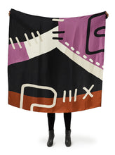 Load image into Gallery viewer, scarf silk in graphic heather