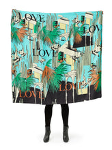 Load image into Gallery viewer, scarf silk remix Aqua